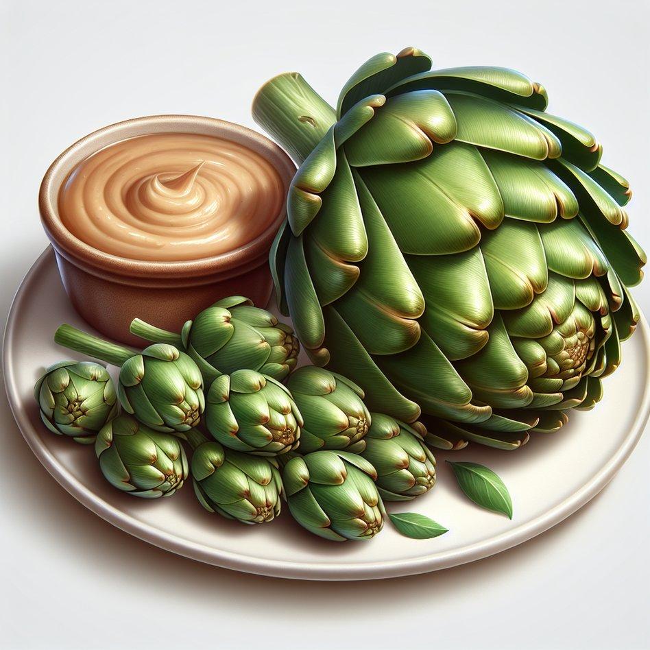 ARTICHOKES WITH DIPPING SAUCE