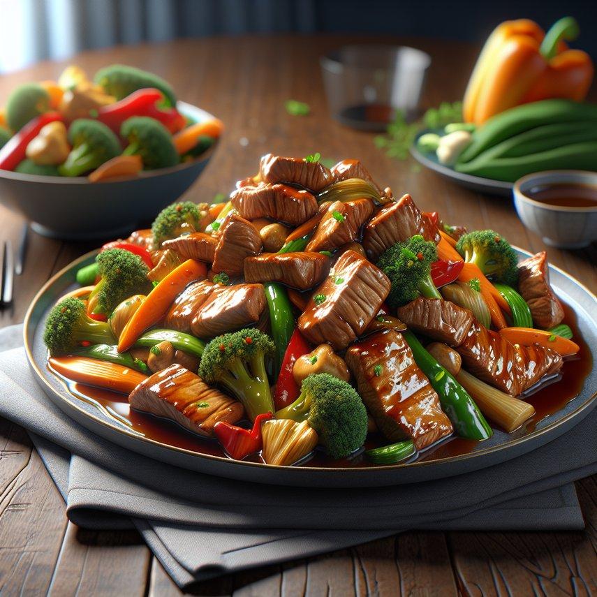 CHICKEN AND BEEF STIRFRY