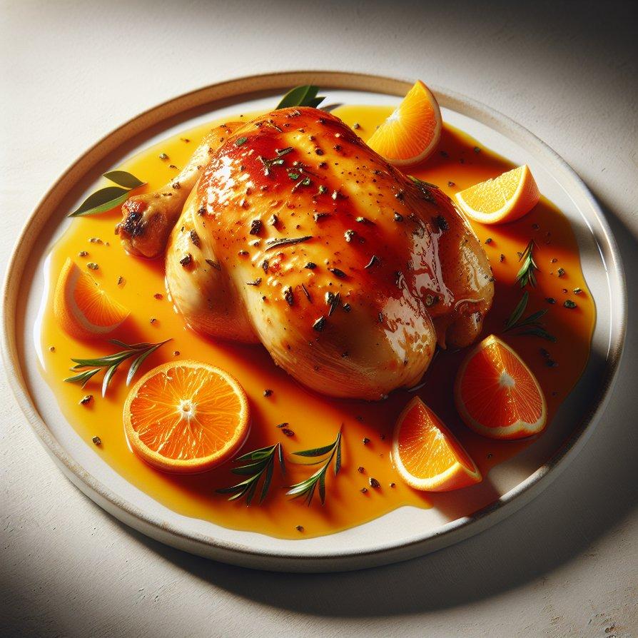 CHICKEN AND ORANGE SAUCE