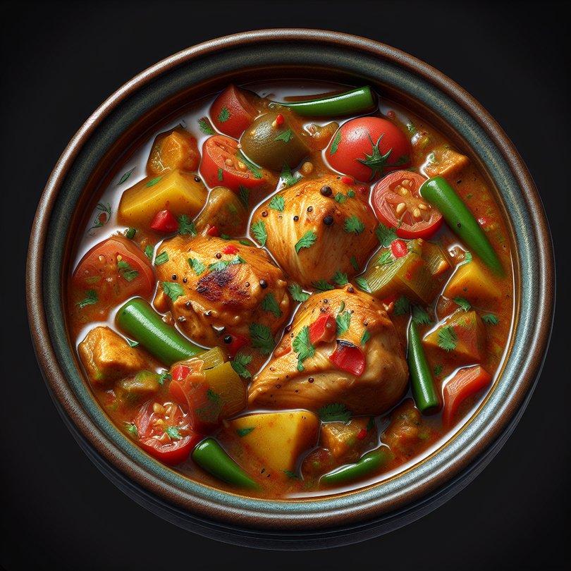 CHICKEN AND VEGETABLE CURRY