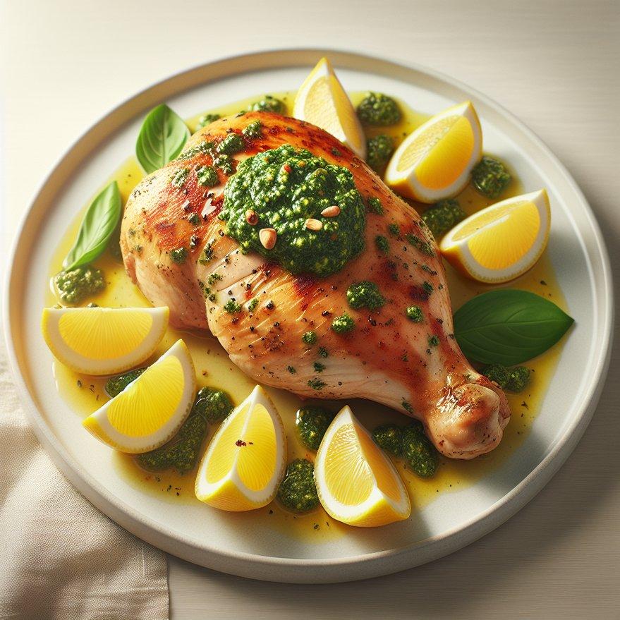CHICKEN WITH LEMON AND PESTO