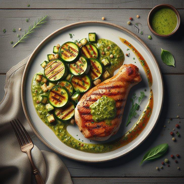 CHICKEN WITH ZUCCHINI SAUCE