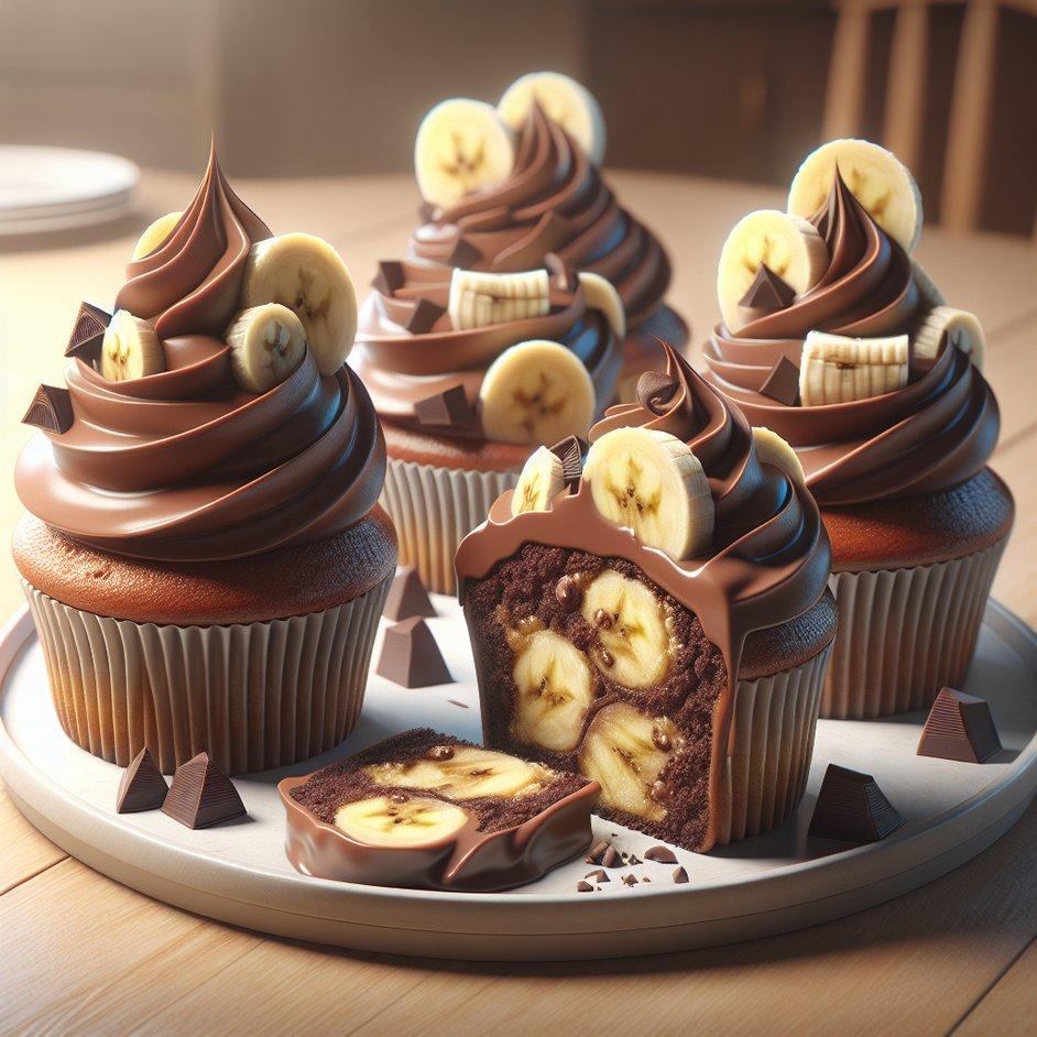 CHOCOLATE BANANA CUPCAKES