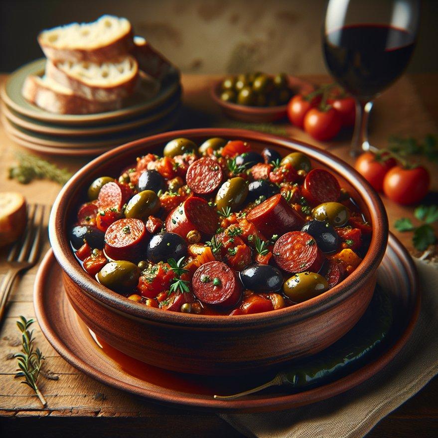 CHORIZO AND OLIVE RAGOUT