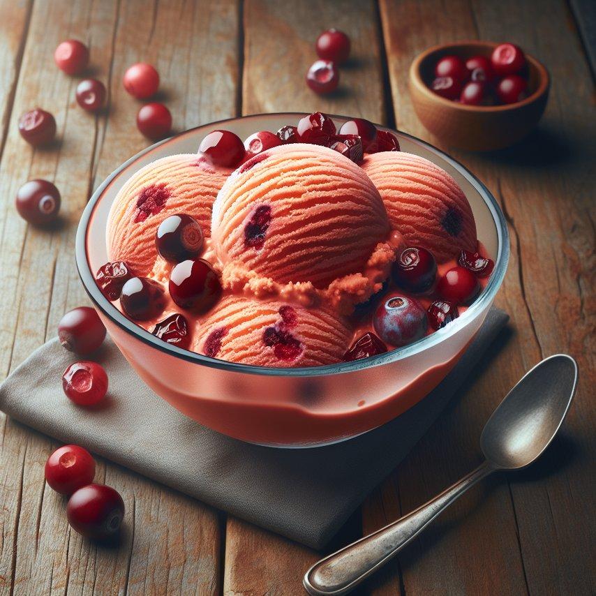 CRANBERRY ORANGE ICE CREAM