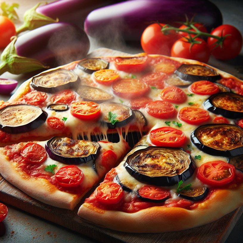 EGGPLANT AND TOMATO PIZZA