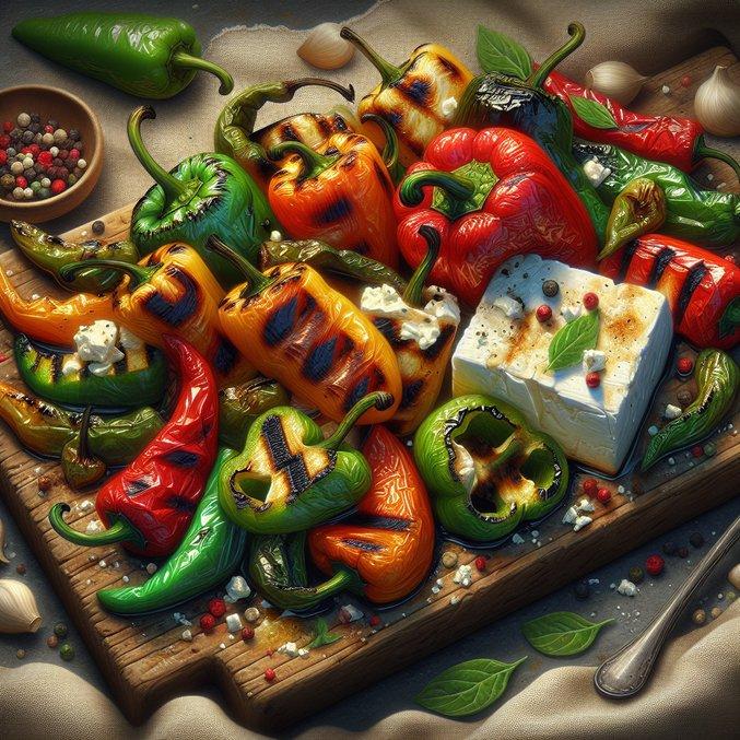 GRILLED PEPPER AND FETA CHEESE