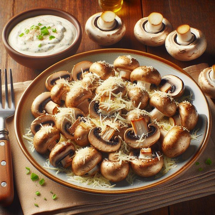 MUSHROOMS WITH PARMESAN AND RANCH