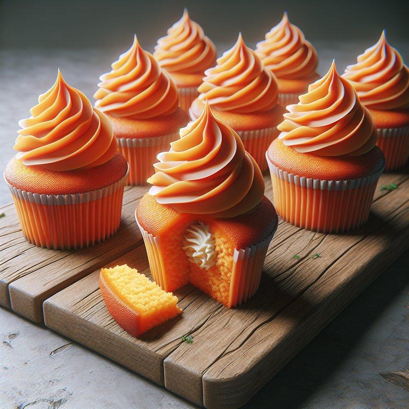 ORANGE CUPCAKES WITH FILLING