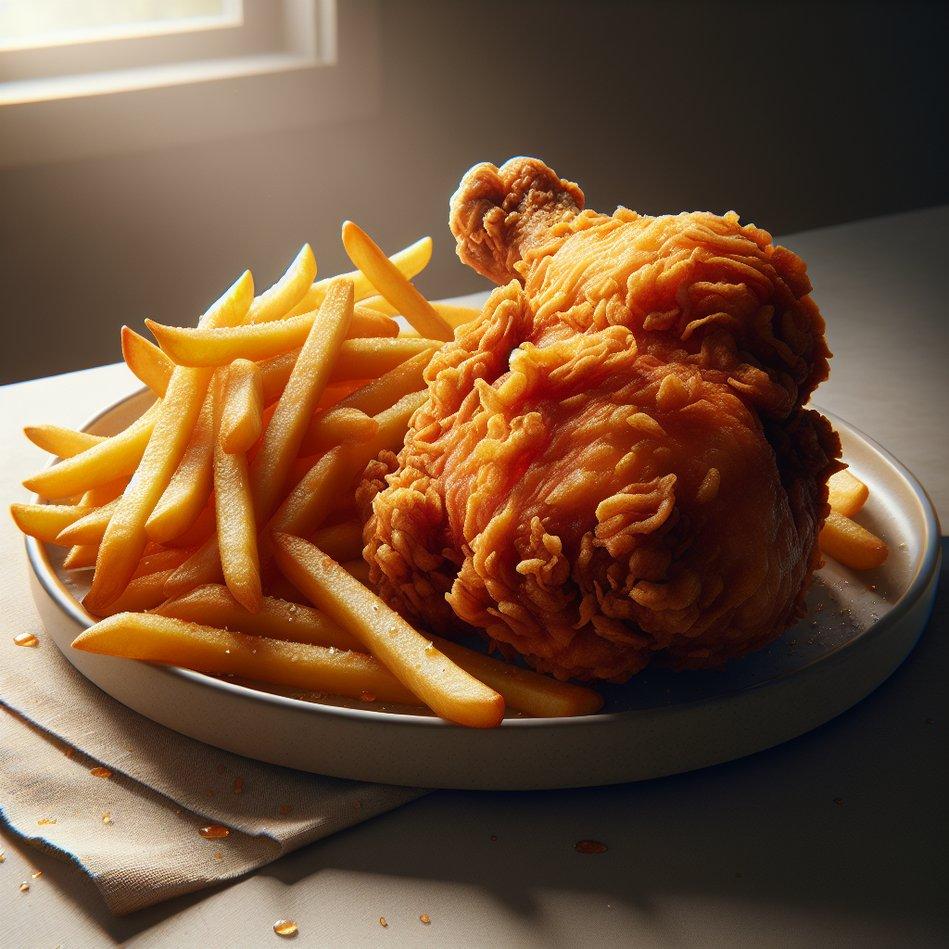FRIED CHICKEN AND FRIES