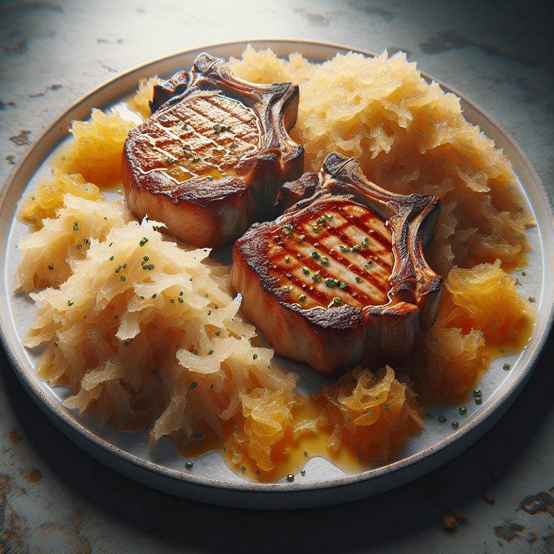 PORK CHOPS AND SAUERKRAUT