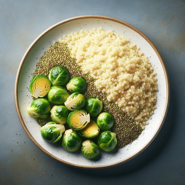 QUINOA AND BRUSSELS SPROUTS