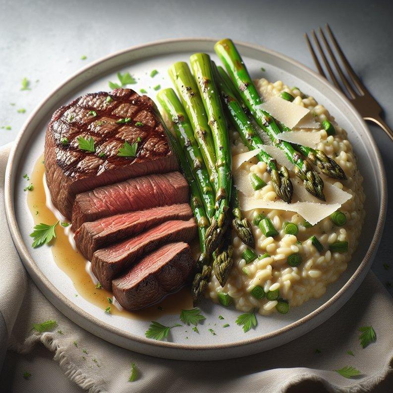 STEAK AND ASPARAGUS RISOTTO
