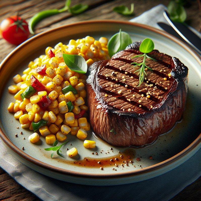 STEAK WITH CORN RELISH