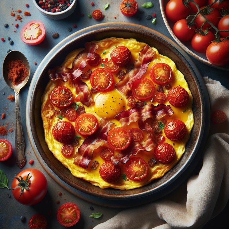 TOMATO AND BACON OMELET