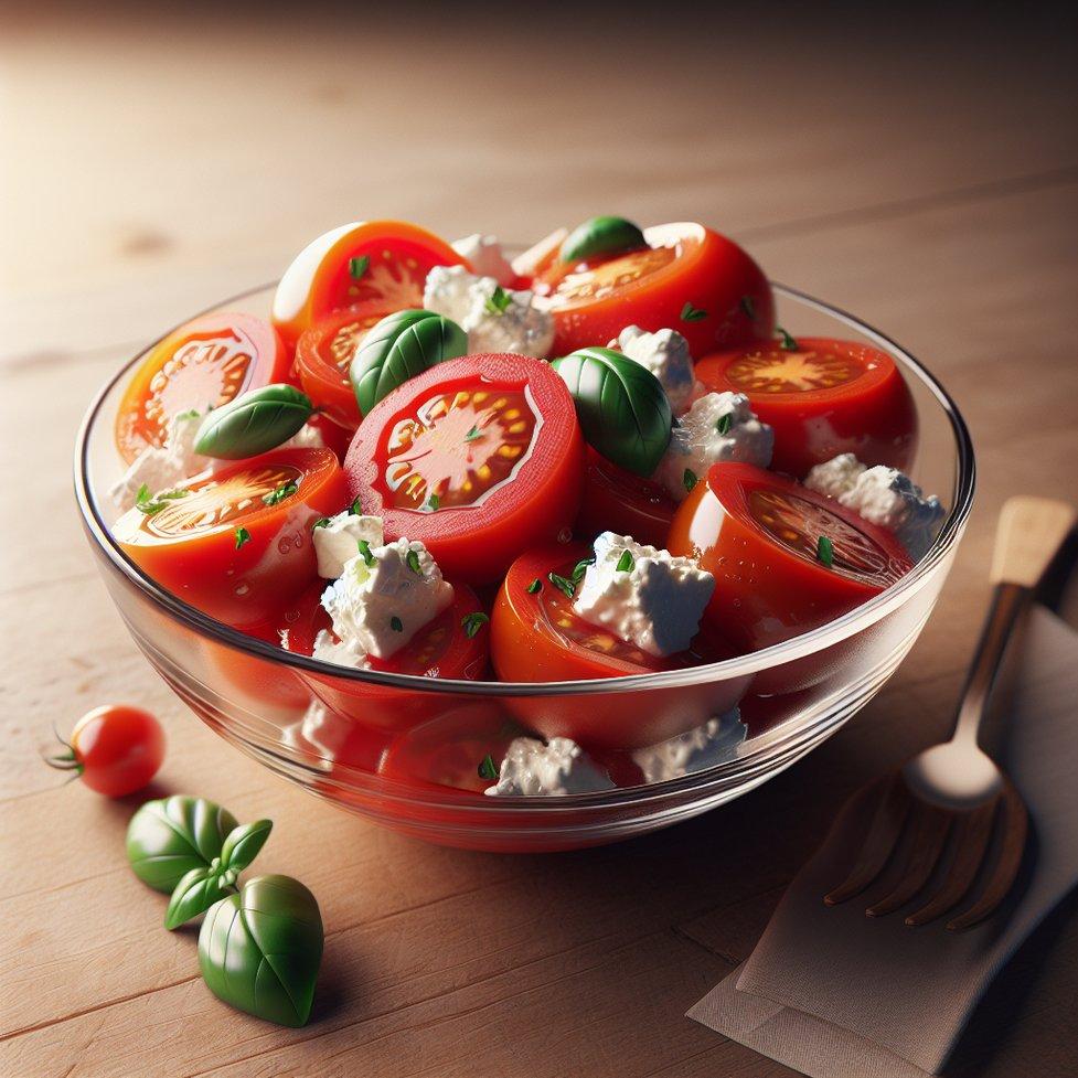 TOMATO AND COTTAGE CHEESE SALAD