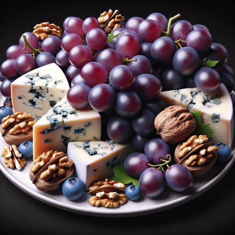 WALNUT AND BLUE CHEESE GRAPES