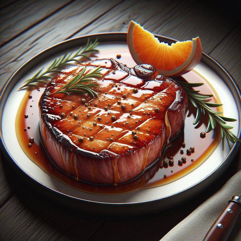 WHISKEY GLAZED HAM STEAKS